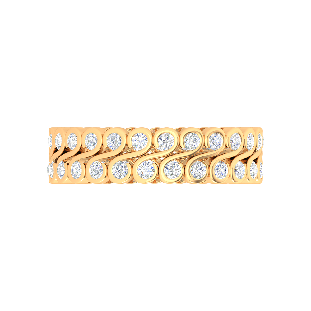 Jacinthe Diamond Band In 925 Sterling Silver - Ten