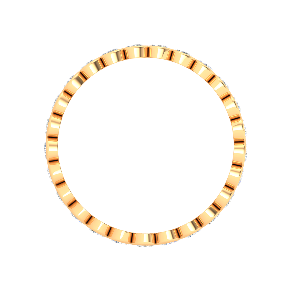 Jacinthe Diamond Band In 925 Sterling Silver - Twelve