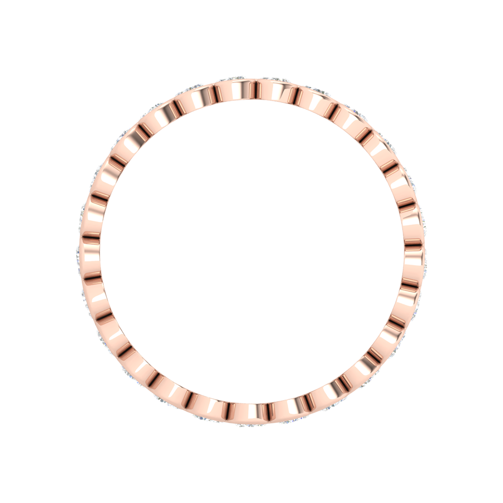 Jacinthe Diamond Band In 925 Sterling Silver - Four
