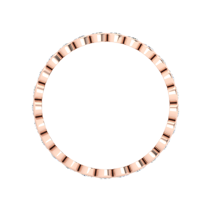 Jacinthe Diamond Band In 925 Sterling Silver - Four