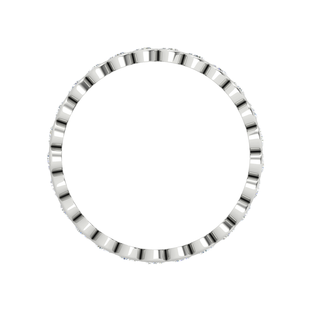 Jacinthe Diamond Band In 925 Sterling Silver - Eight