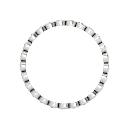 Jacinthe Diamond Band In 925 Sterling Silver - Eight