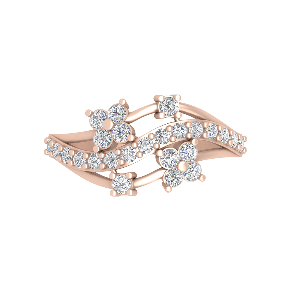 Javion Diamond Ring In 925 Sterling Silver - Three