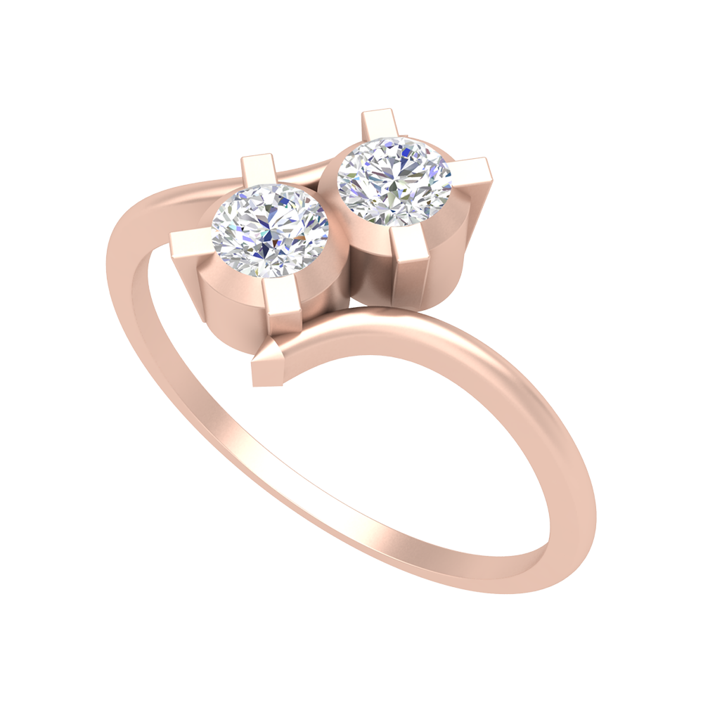 Jazzed Up Jewelry Diamond Ring In 925 Sterling Silver - One