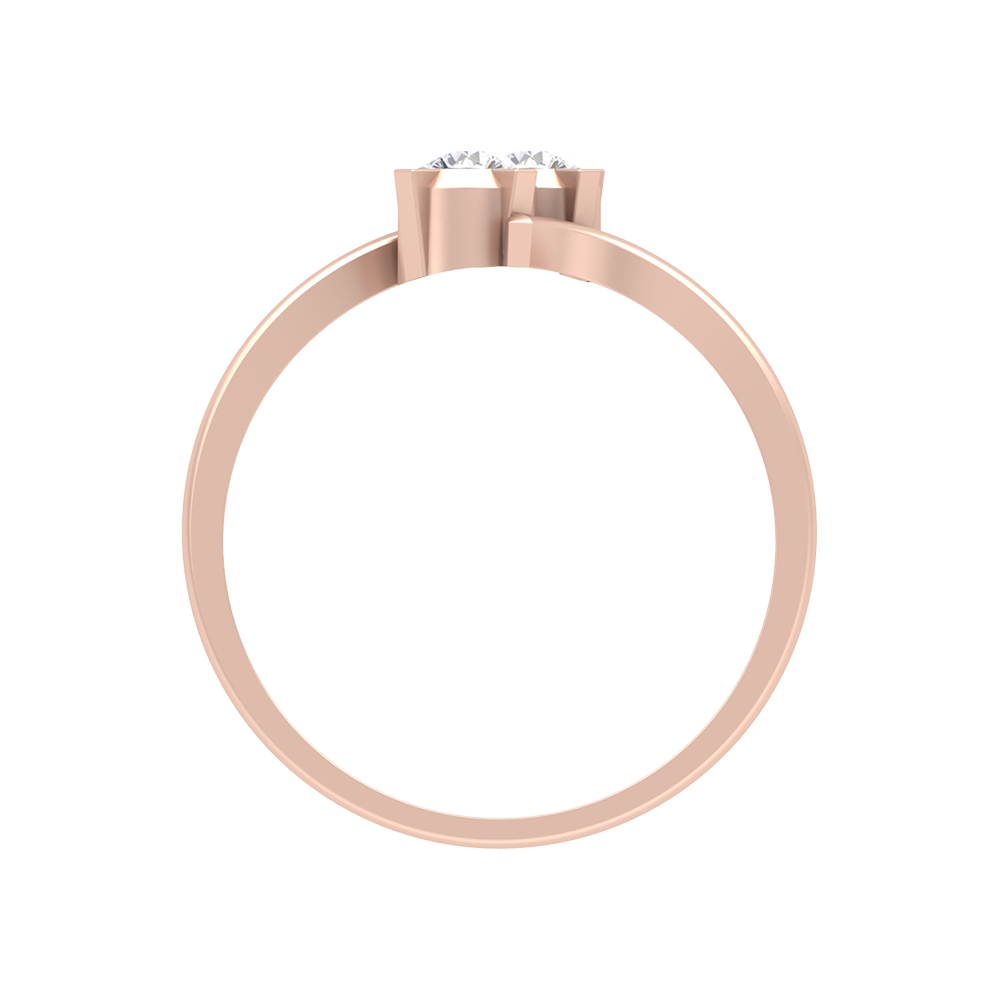 Jazzed Up Jewelry Diamond Ring In 925 Sterling Silver - Four