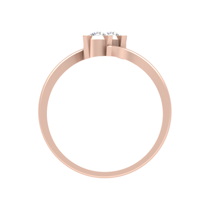 Jazzed Up Jewelry Diamond Ring In 925 Sterling Silver - Four