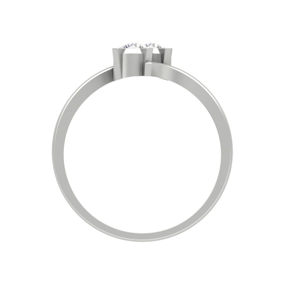 Jazzed Up Jewelry Diamond Ring In 925 Sterling Silver - Eight