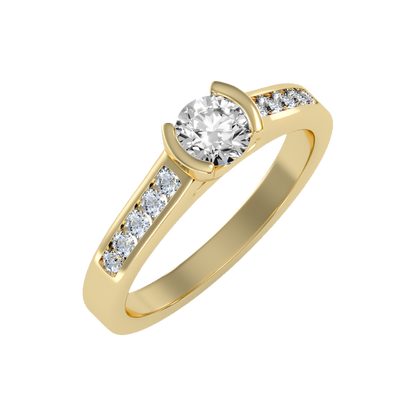 Jazzful Solitaire Ring In 925 Sterling Silver - Nine