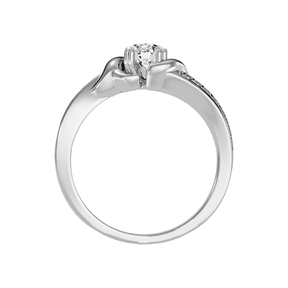 Jazzin Solitaire Ring In 925 Sterling Silver - Two