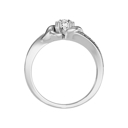Jazzin Solitaire Ring In 925 Sterling Silver - Two