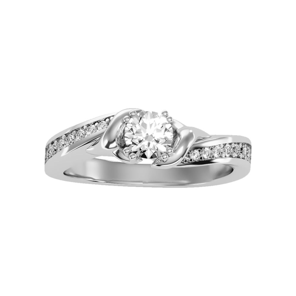 Jazzin Solitaire Ring In 925 Sterling Silver - Three