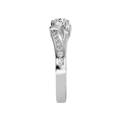 Jazzin Solitaire Ring In 925 Sterling Silver - Four