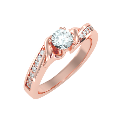 Jazzin Solitaire Ring In 925 Sterling Silver - Five