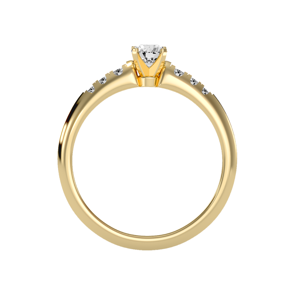 Jazzy Solitaire Ring In 925 Sterling Silver - Twelve