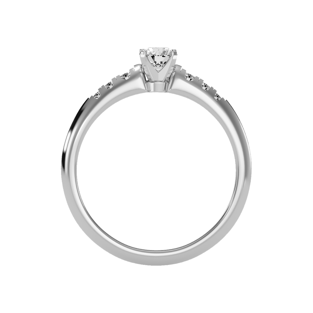 Jazzy Solitaire Ring In 925 Sterling Silver - Two