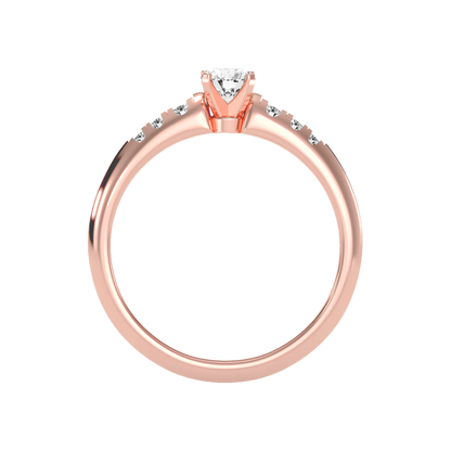 Jazzy Solitaire Ring In 925 Sterling Silver - Six