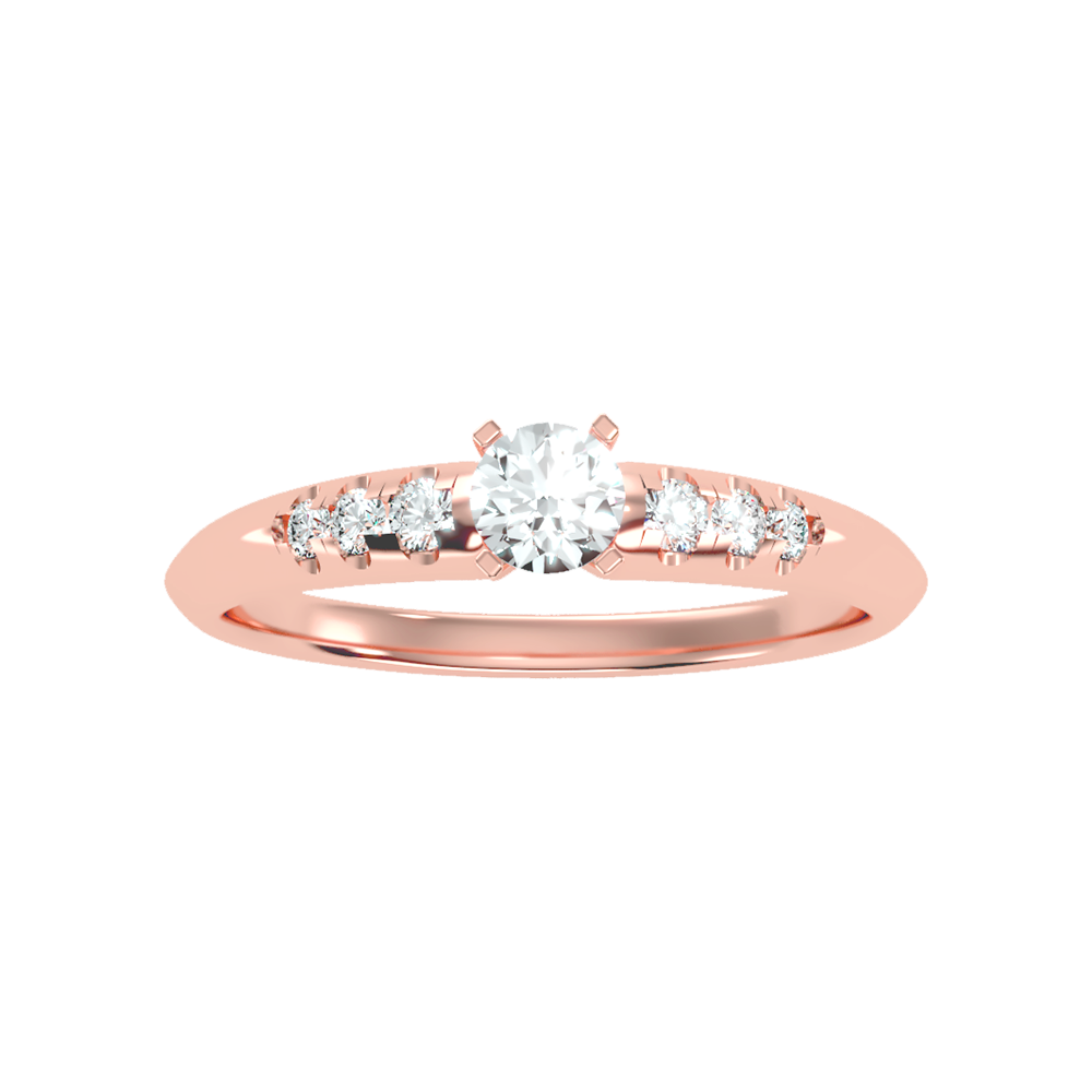 Jazzy Solitaire Ring In 925 Sterling Silver - Seven