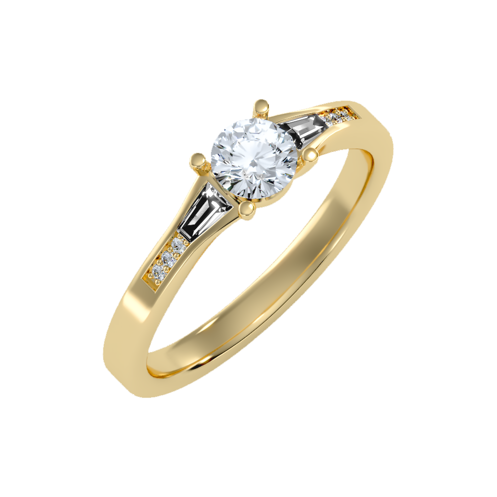 Jazz Solitaire Ring In 925 Sterling Silver - One