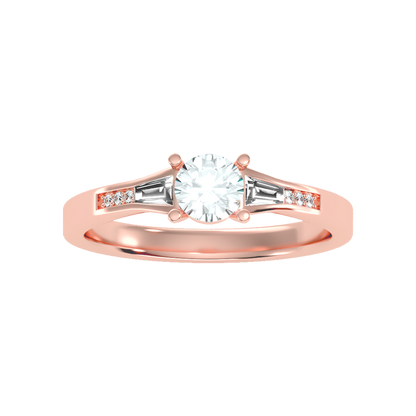 Jazz Solitaire Ring In 925 Sterling Silver - Ten