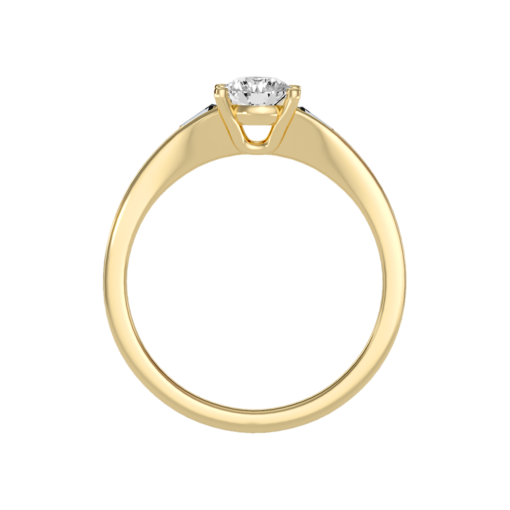 Jazz Solitaire Ring In 925 Sterling Silver - Three