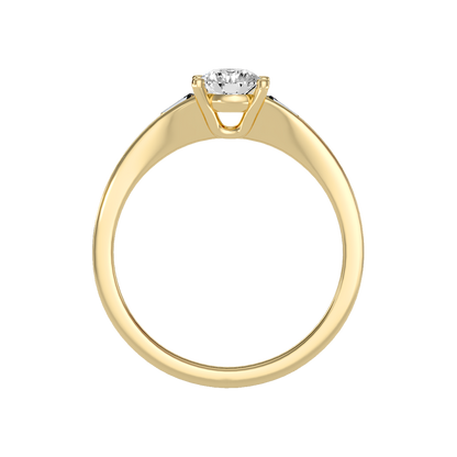 Jazz Solitaire Ring In 925 Sterling Silver - Three