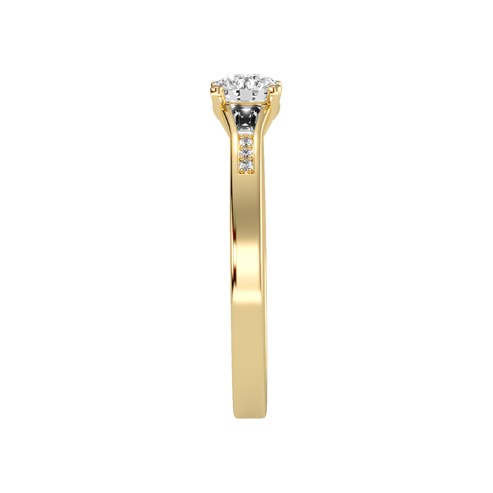 Jazz Solitaire Ring In 925 Sterling Silver - Four