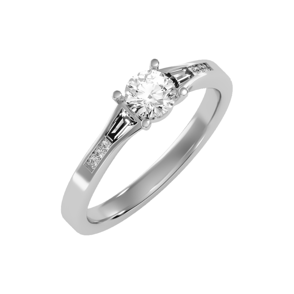 Jazz Solitaire Ring In 925 Sterling Silver - Five