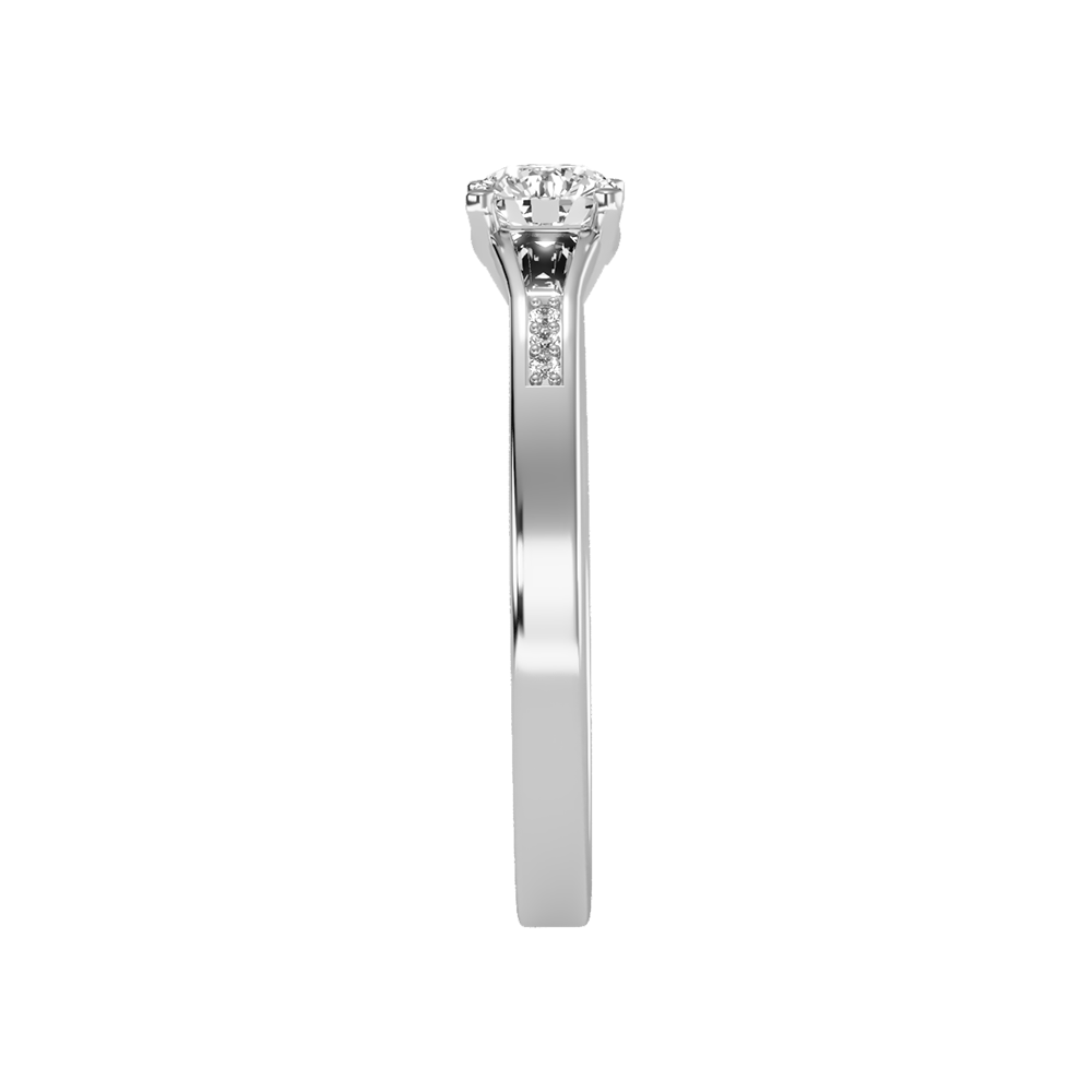 Jazz Solitaire Ring In 925 Sterling Silver - Seven