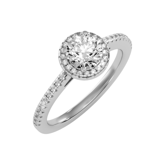 Jene Classic Halo Diamond Engagement Ring - One