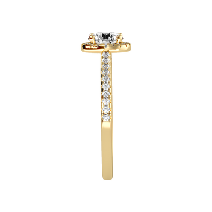 Jene Classic Halo Diamond Engagement Ring In 925 Sterling Silver - Eleven
