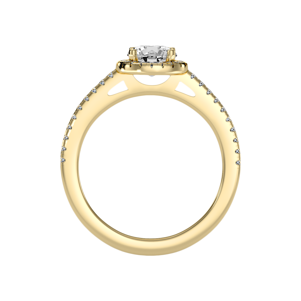 Jene Classic Halo Diamond Engagement Ring In 925 Sterling Silver - Twelve