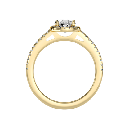 Jene Classic Halo Diamond Engagement Ring - Twelve