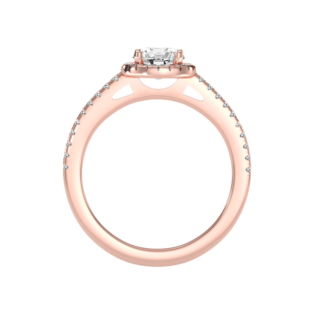 Jene Classic Halo Diamond Engagement Ring - Six