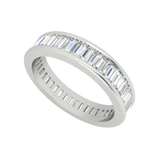 Jessamine Diamond Band In 925 Sterling Silver - One