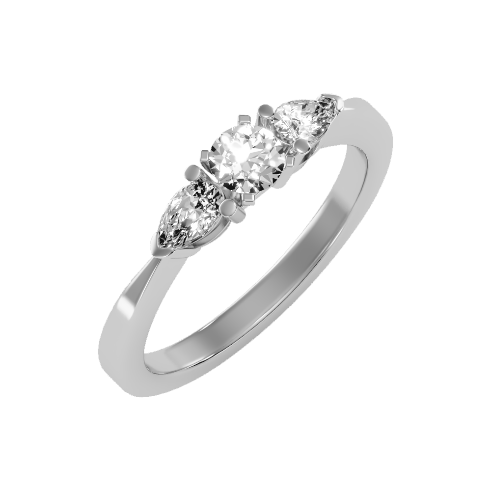 Jewel In The Crown Promise Ring In 925 Sterling Silver - Five