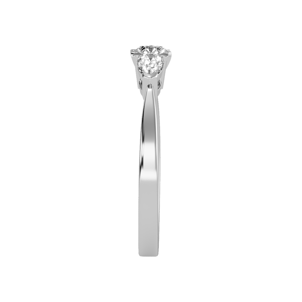 Jewel In The Crown Promise Ring In 925 Sterling Silver - Seven