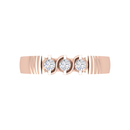 Jewel Tone Gems Tri Stone Ring - Two