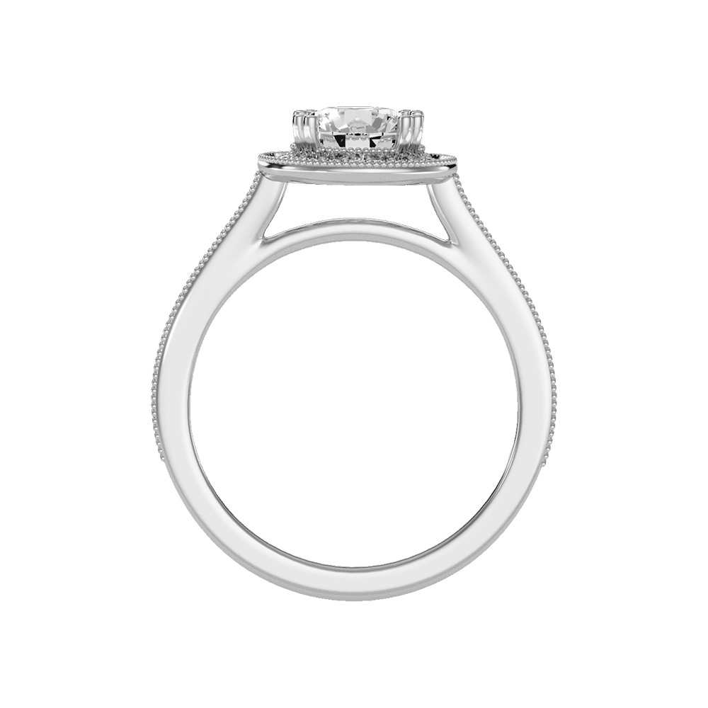 Jewne Classic Halo Diamond Engagement Ring - Two