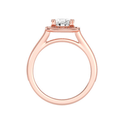 Jewne Classic Halo Diamond Engagement Ring - Six