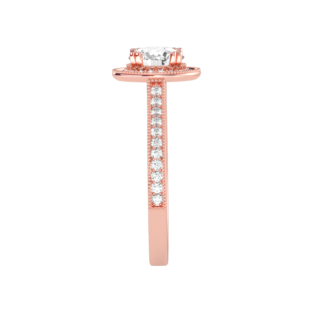 Jewne Classic Halo Diamond Engagement Ring - Eight