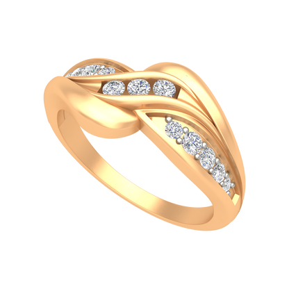 Jillian Diamond Ring In 925 Sterling Silver - Nine