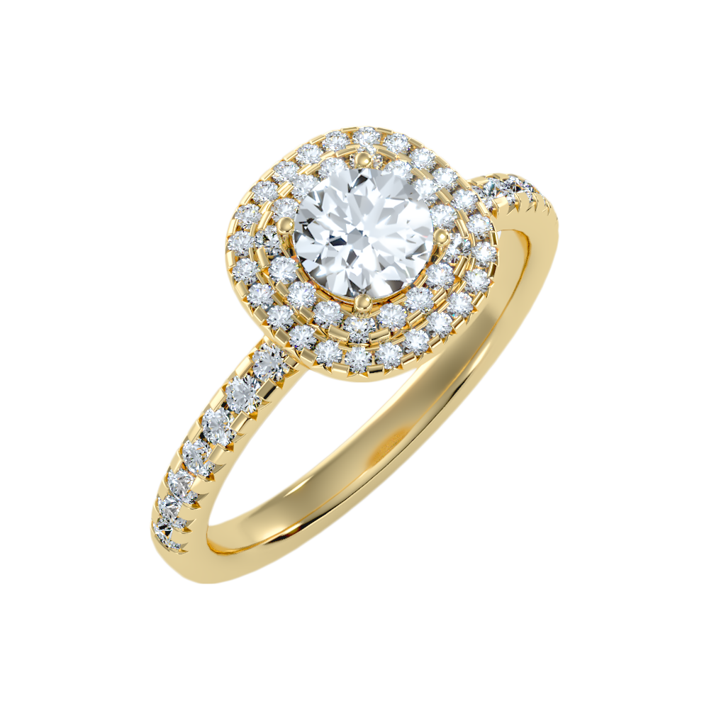 Jocular Halo Ring In 925 Sterling Silver - Ten