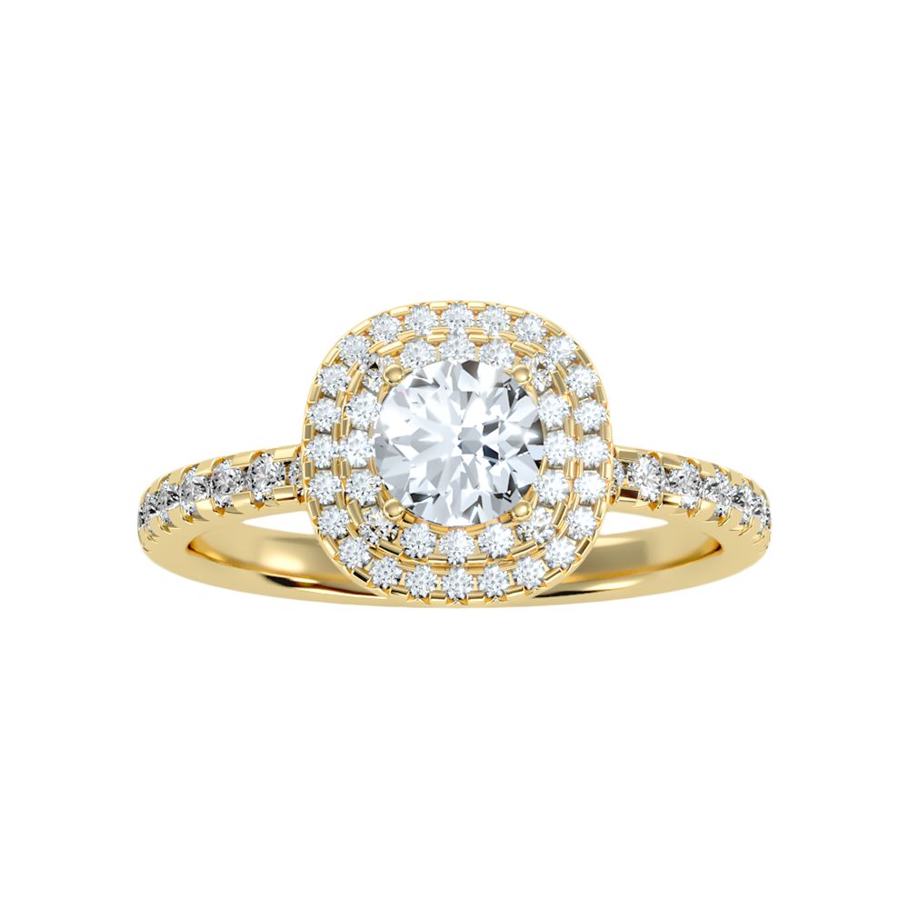 Jocular Halo Ring In 925 Sterling Silver - Eleven