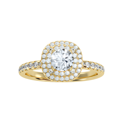Jocular Halo Ring In 925 Sterling Silver - Eleven