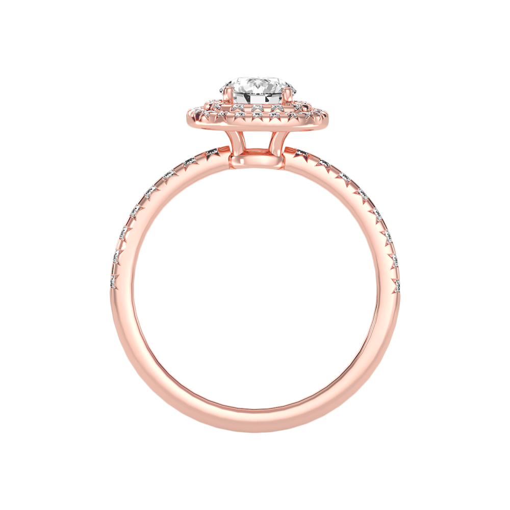 Jocular Halo Ring In 925 Sterling Silver - Three