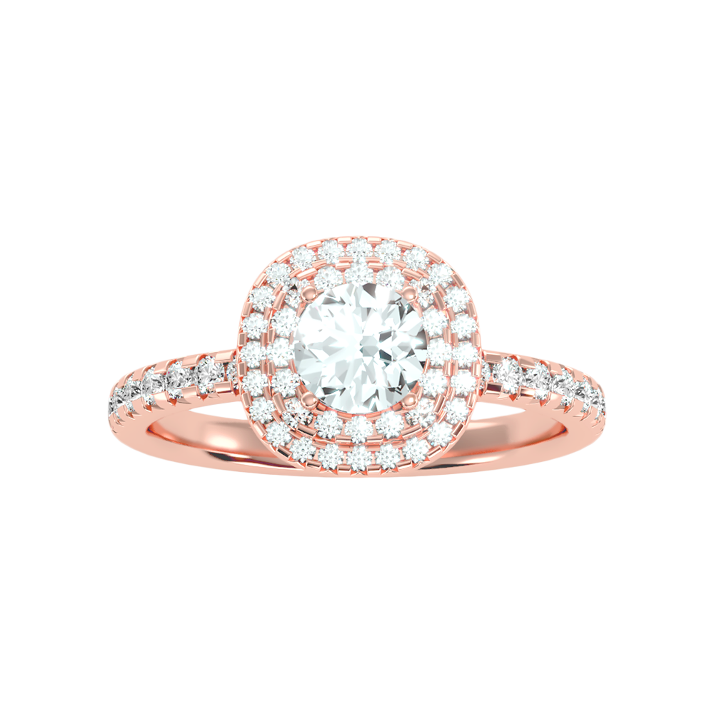 Jocular Halo Ring In 925 Sterling Silver - Four