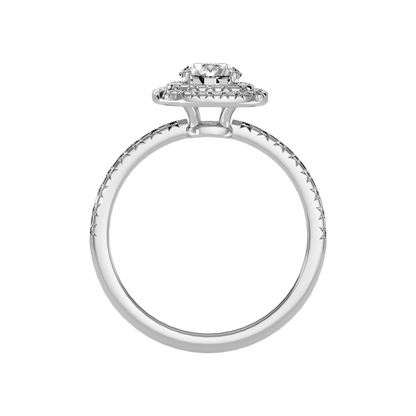 Jocular Halo Ring In 925 Sterling Silver - Six