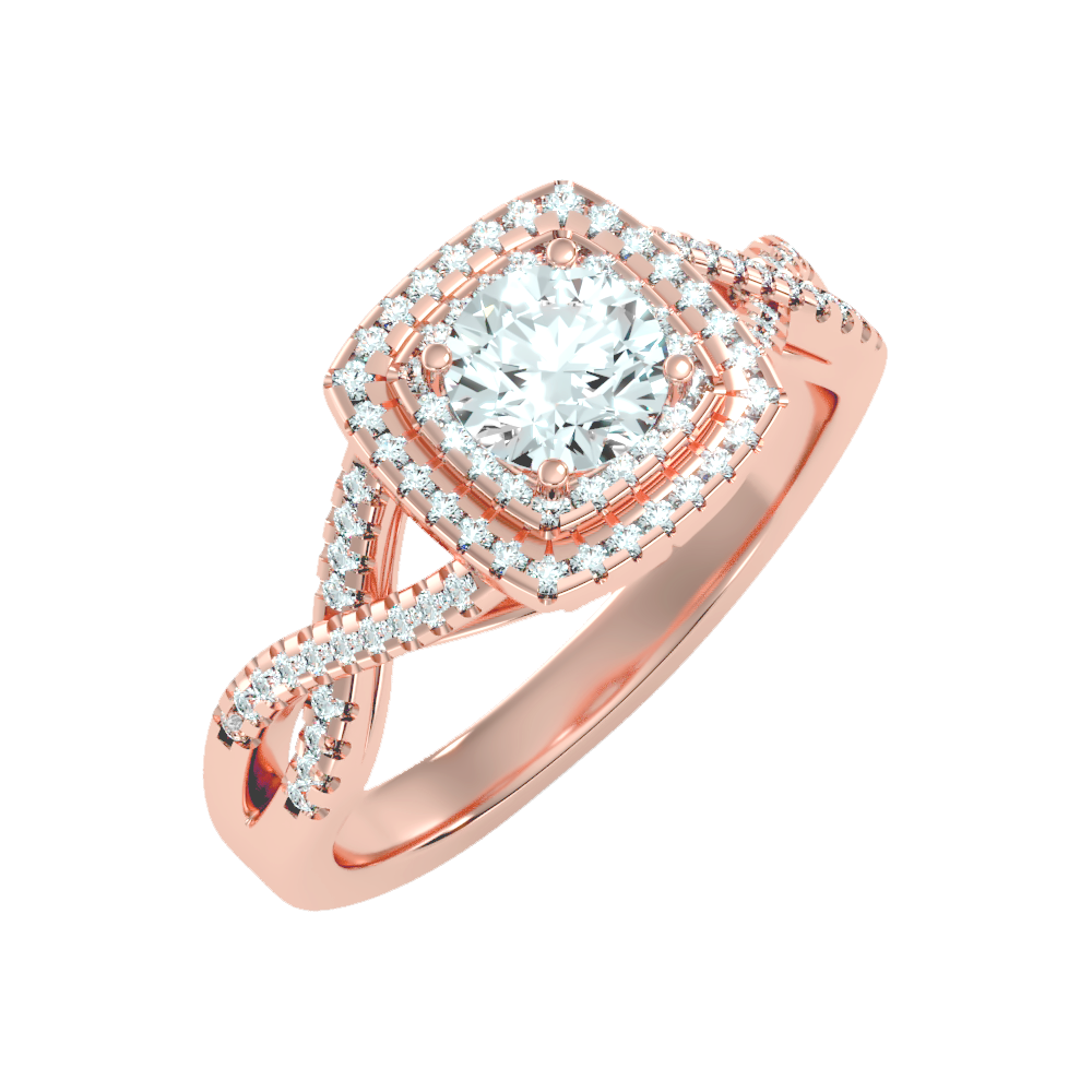 Jocund Halo Ring In 925 Sterling Silver - Ten