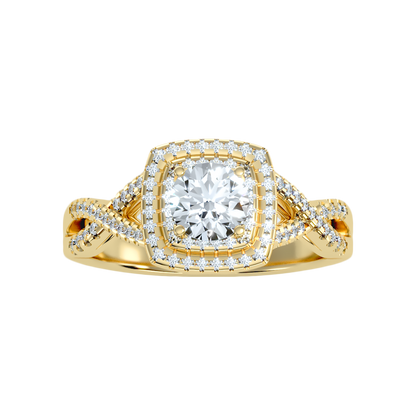 Jocund Halo Ring In 925 Sterling Silver - Four