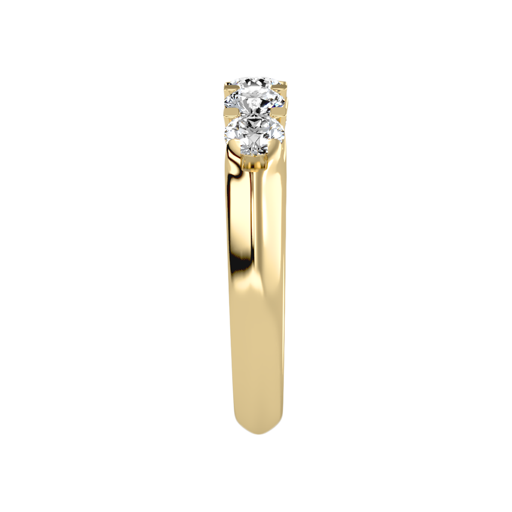 Joily Half Eternity Band In 925 Sterling Silver - Eleven